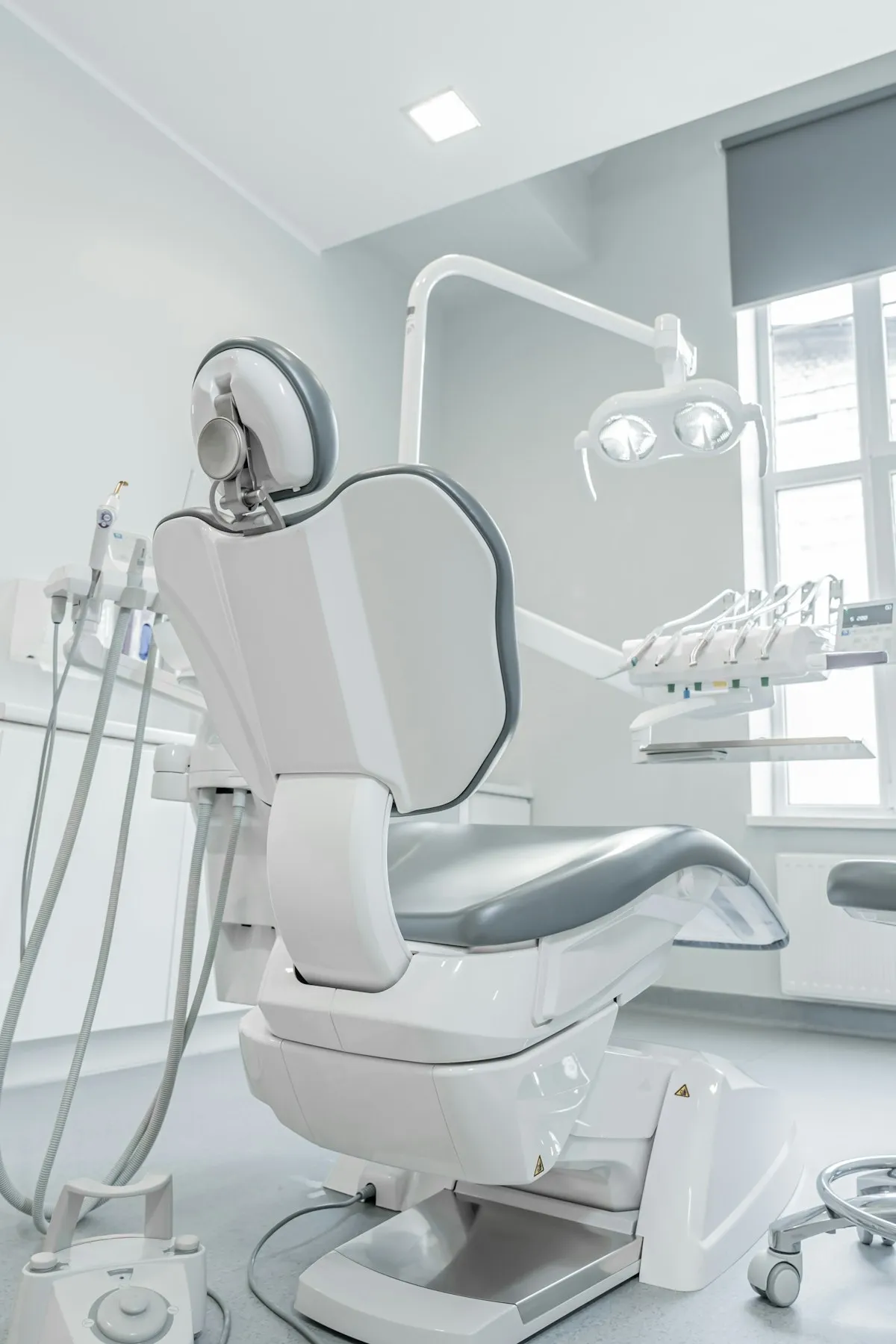 A quiet treatment room with a window